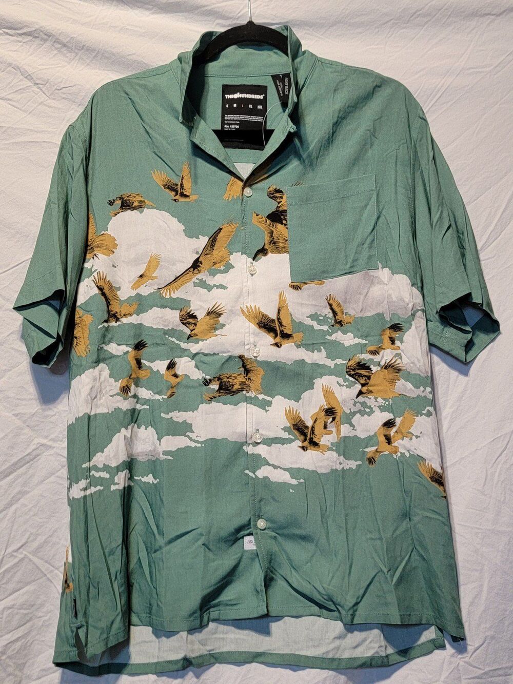 The Hundreds Vultures Short Sleeve Woven Button Down NWT
